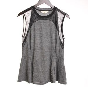 Rebecca Taylor Peplum Sleeveless Shirt