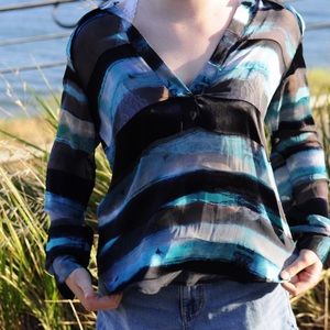 Teal Rory Beca Collared Top