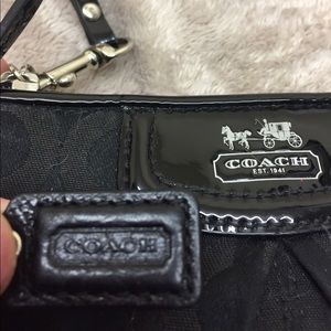 Coach black wristlet