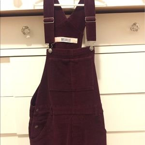 Brandy Melville corduroy short overalls