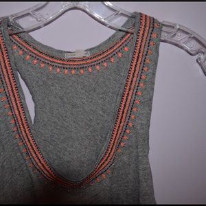 J. Crew embroidered racerback tank top
