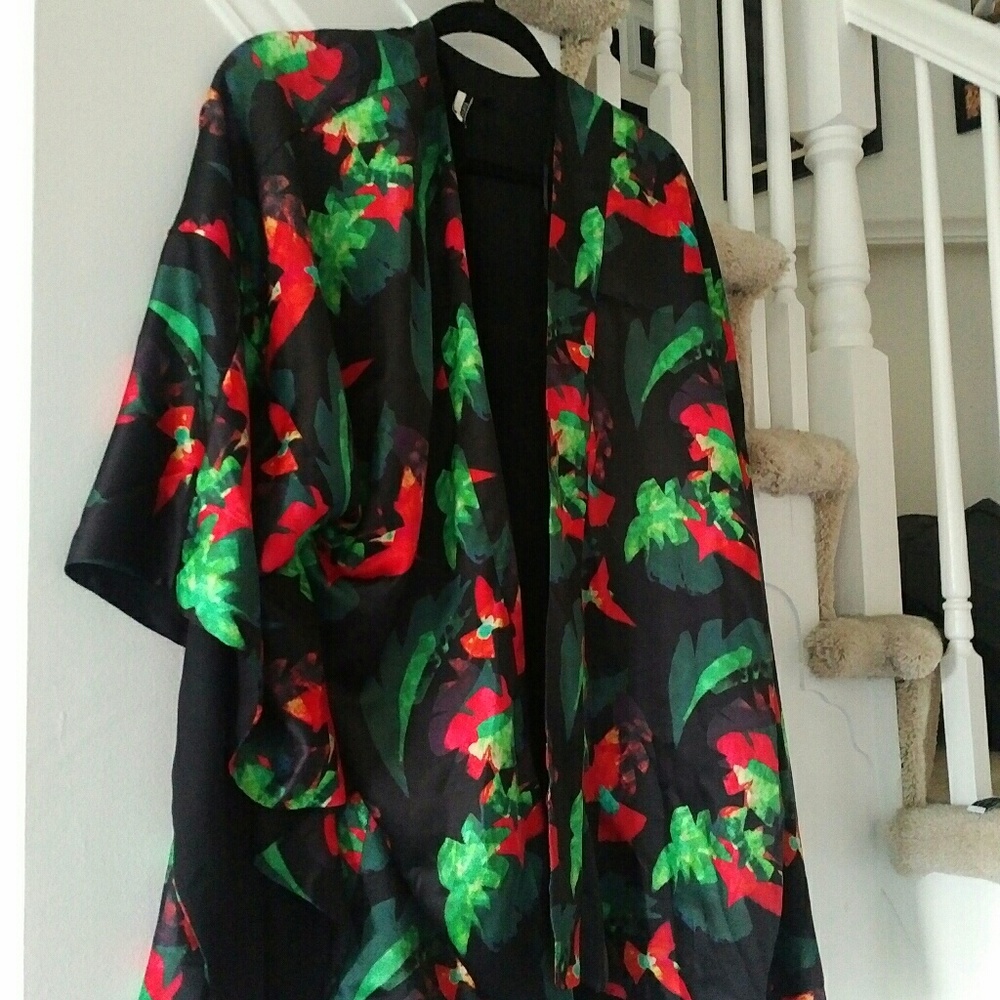 Topshop black Kimono
