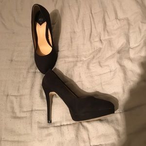 H&M black suede heels