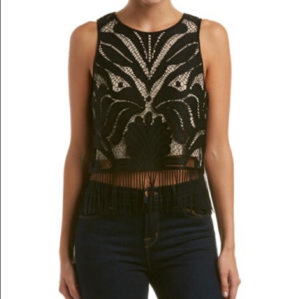 Tart Collection Eulana Fringe Sleeveless Top