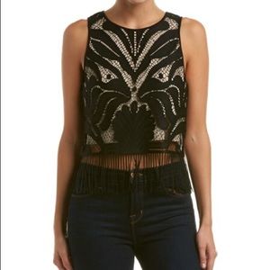 Tart Collection Eulana Fringe Sleeveless Top