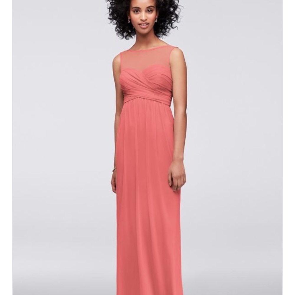Davids Bridal Long Mesh Dress