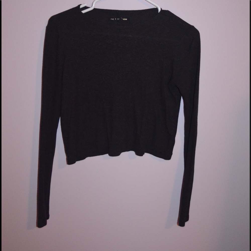 Rag and Bone Jean Rai Ribbed Cropped Tee