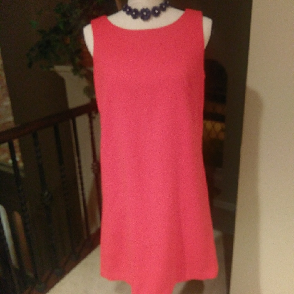 Red shift dress