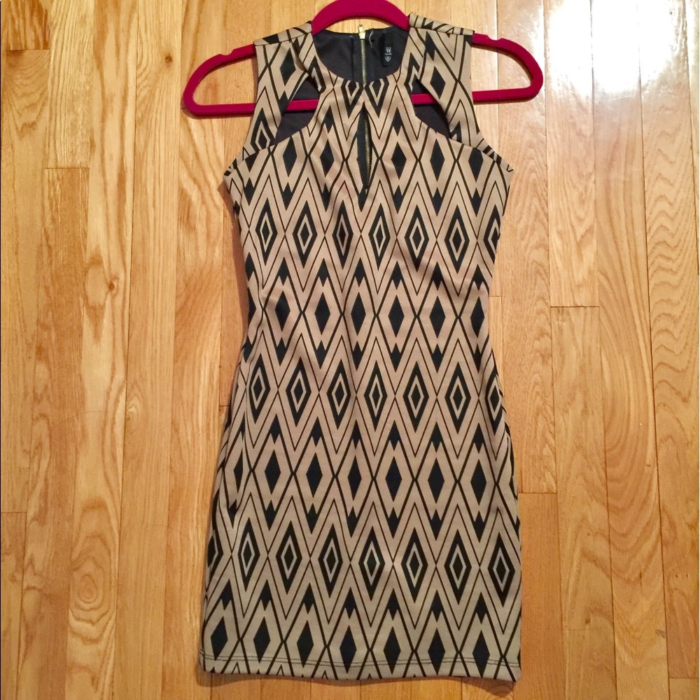 Tribal print bodycon minidress