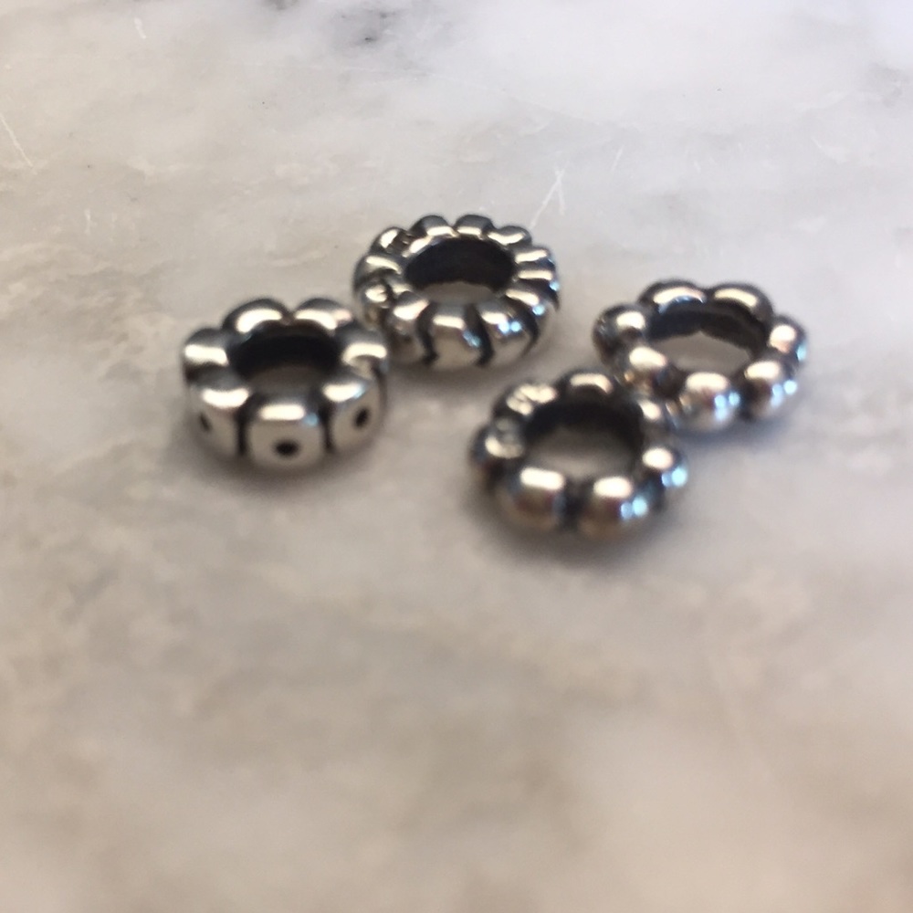 4 Spacer Pandora Beads, Sold as a Set