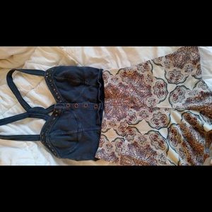 Cute Summery Crop Top (Jean blue) & Soft Shorts