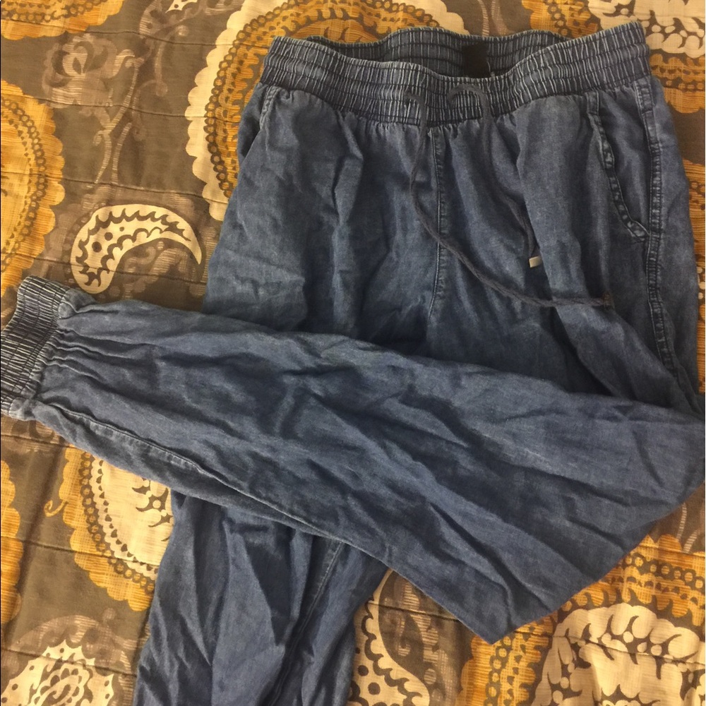 Joggers crinkle denim fux