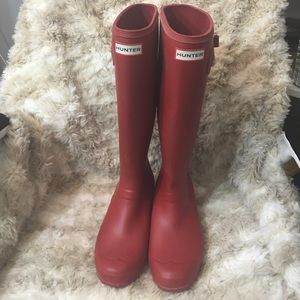 Hunter Red Tall Boots