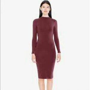 American Apparel Ryder Dress Burgundy