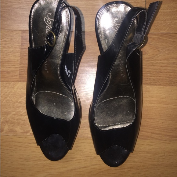 Peep Toe Sling Back Heels - Picture 1 of 2