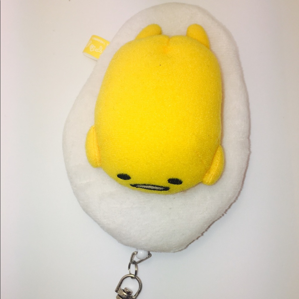 Gudetama Lazy Egg Plush Card Holder Keychain