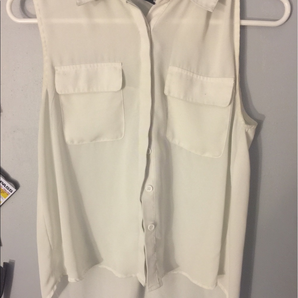 Collard button up tank