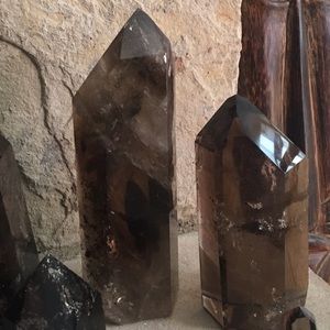 Smokey Quartz pillars