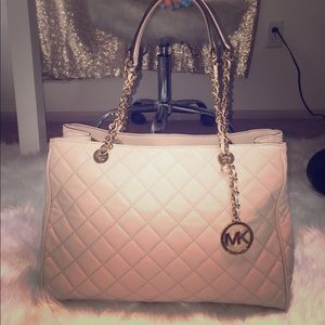 Michael Kors Quilted Large Ballet Pink Tote Bag!!!
