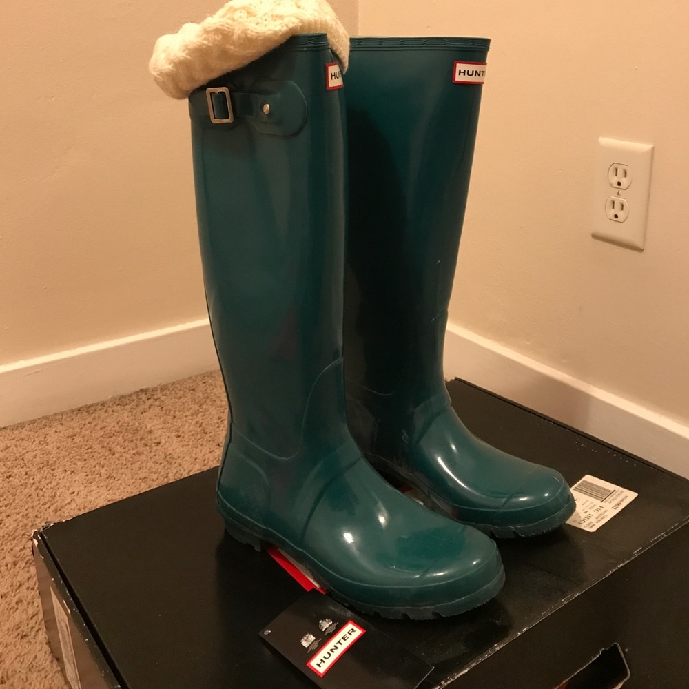 Turquoise Hunter Rain Boots