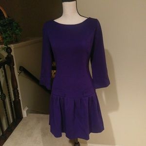 Purple drop-waist dress