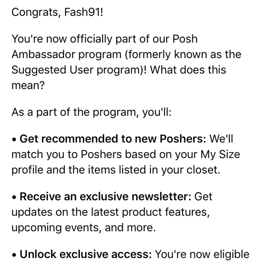 Meet your Posher, Fash91.  Posh Ambassador 😄