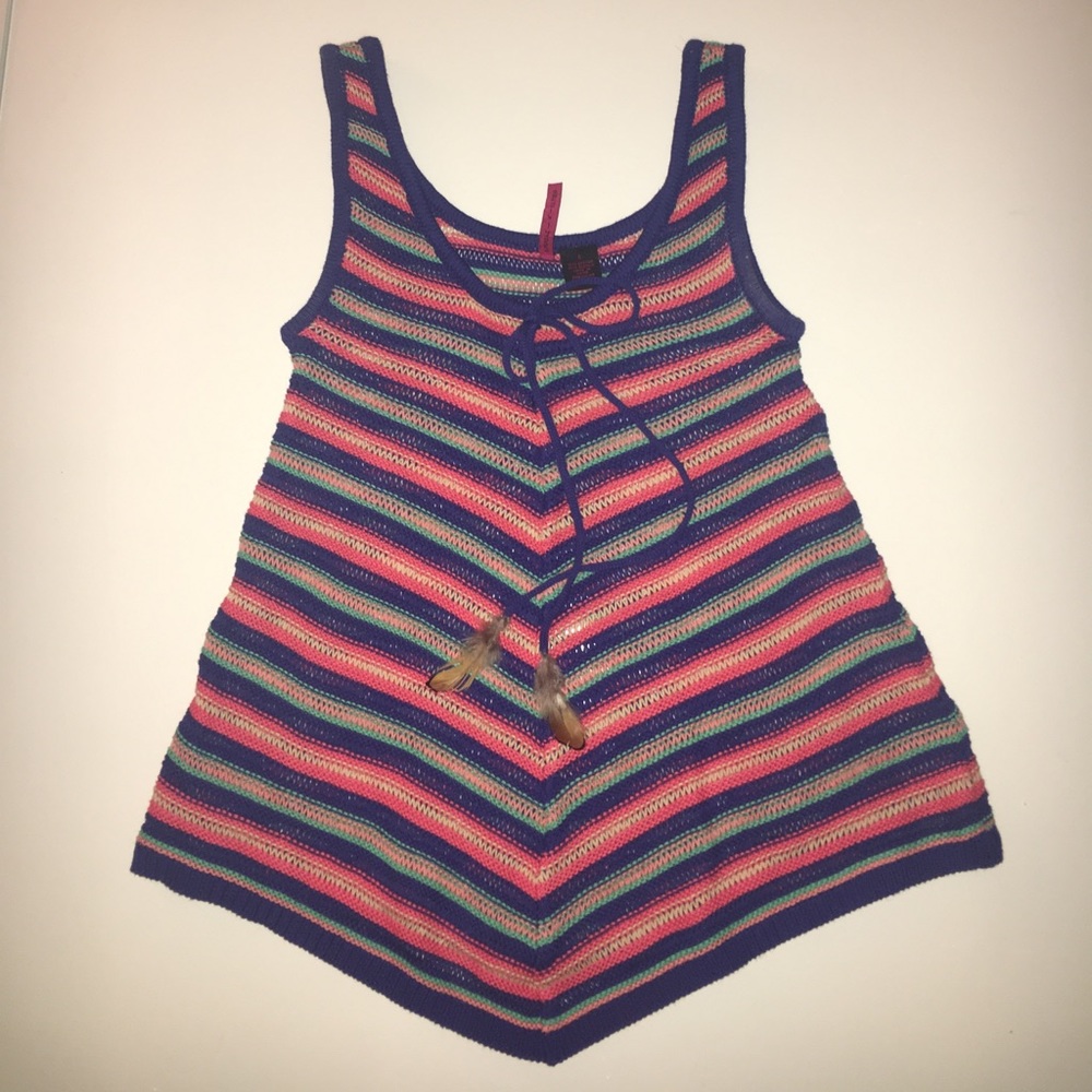 Multicolor Chevron Crochet Top