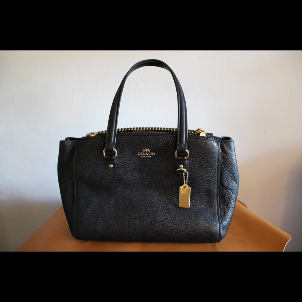Sold ⚡️🥀 Black coach bag leather - genuine