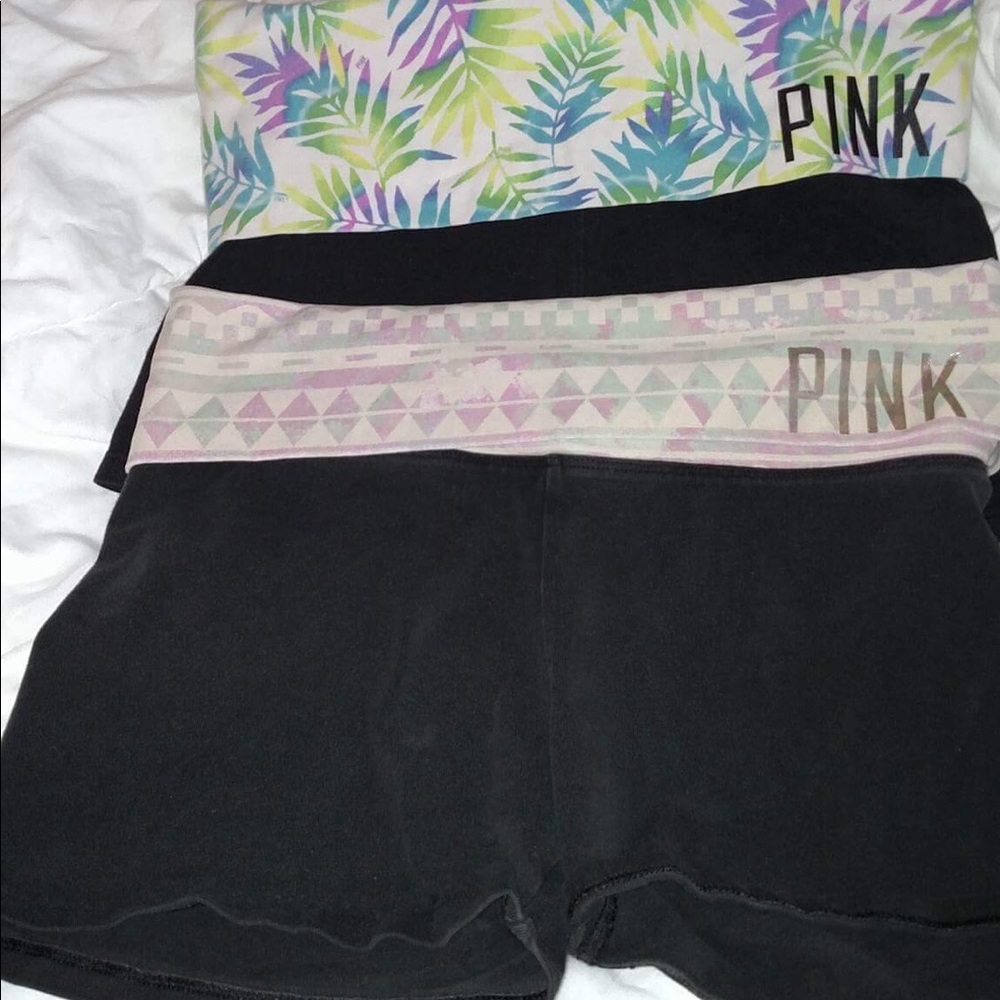 NEED GONE SALE VS PINK 1 DAY ONLY 2 yoga shorts