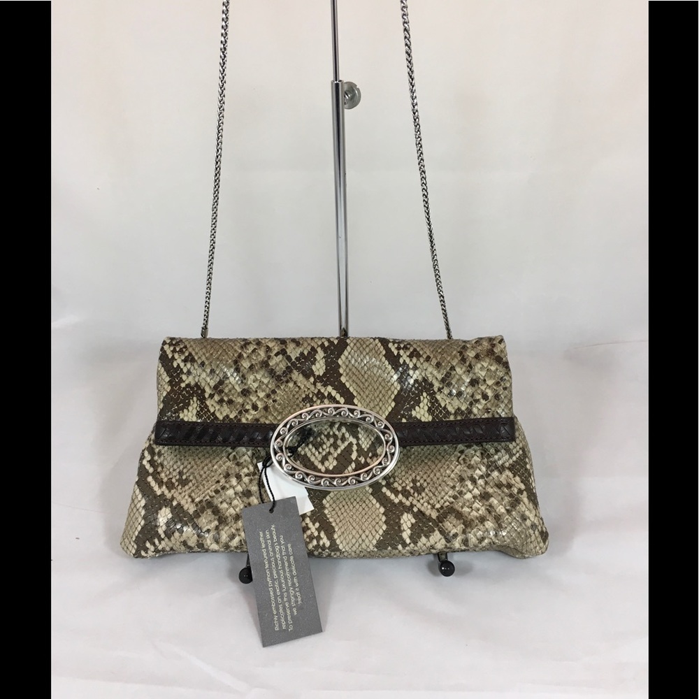 Brighton Embossed Python Leather Clutch/Crossbody - image 2