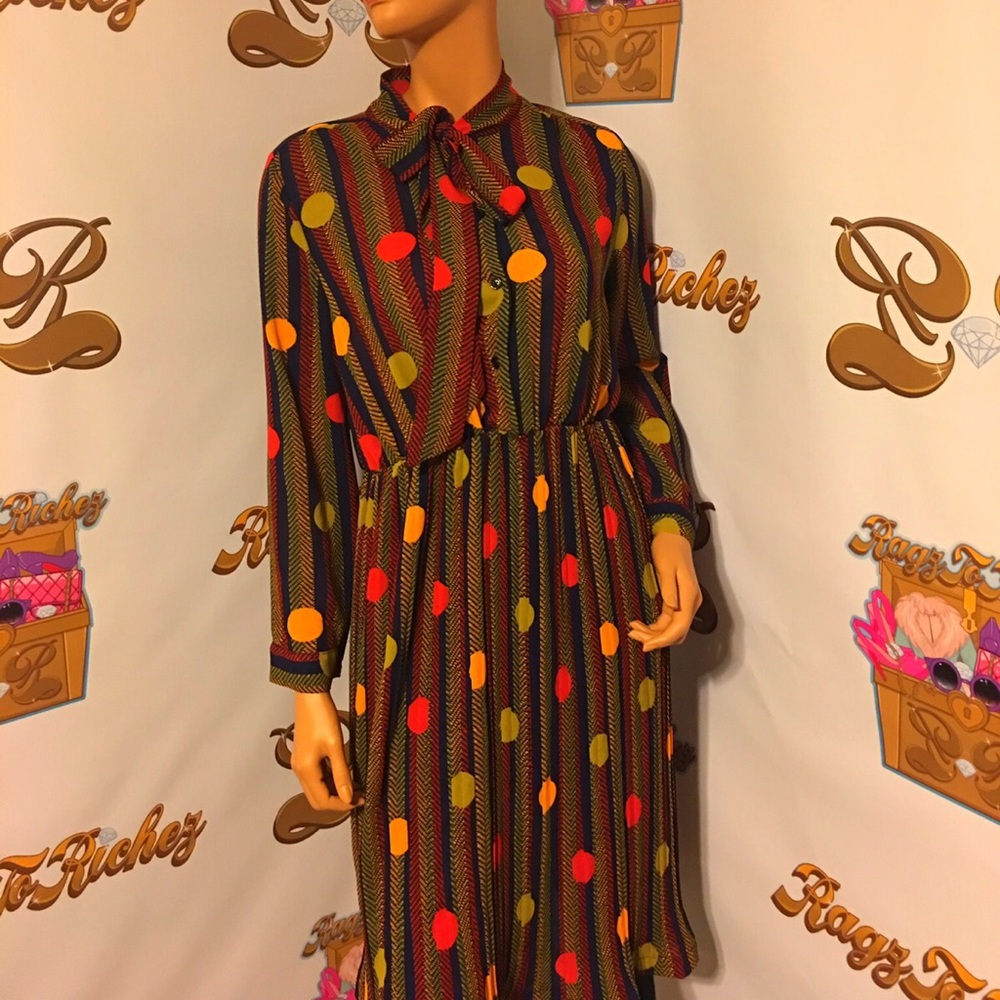 Retro polka dot dress