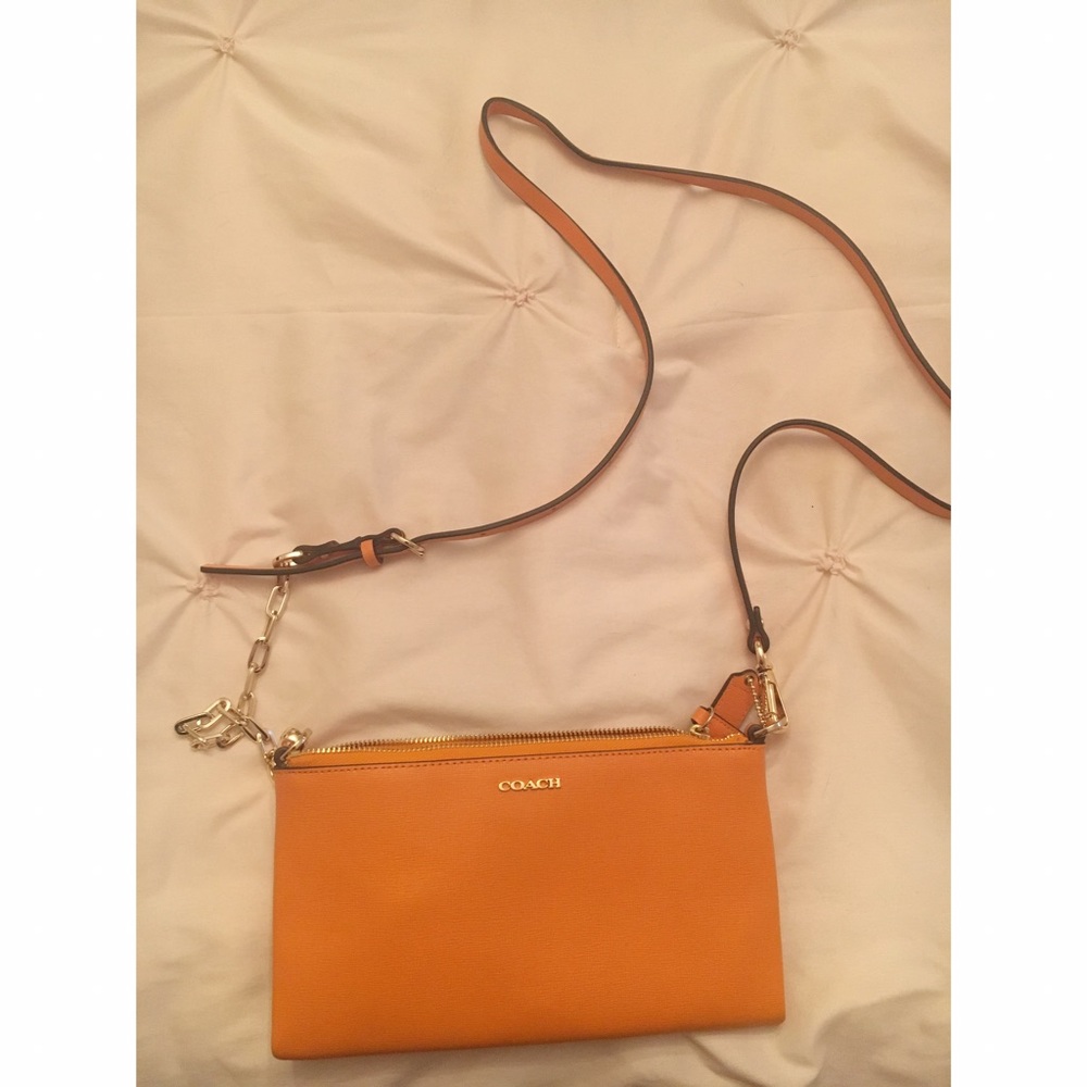 Coach Kylie Crossbody in Mandarin Saffiano Leather