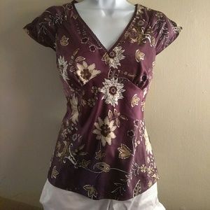 F2- Ann Taylor Floral Print Women's Blouse