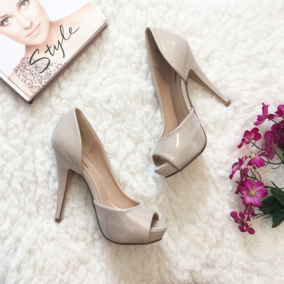 Brand New Classic Nude Open Toe High Heel - Picture 1 of 8