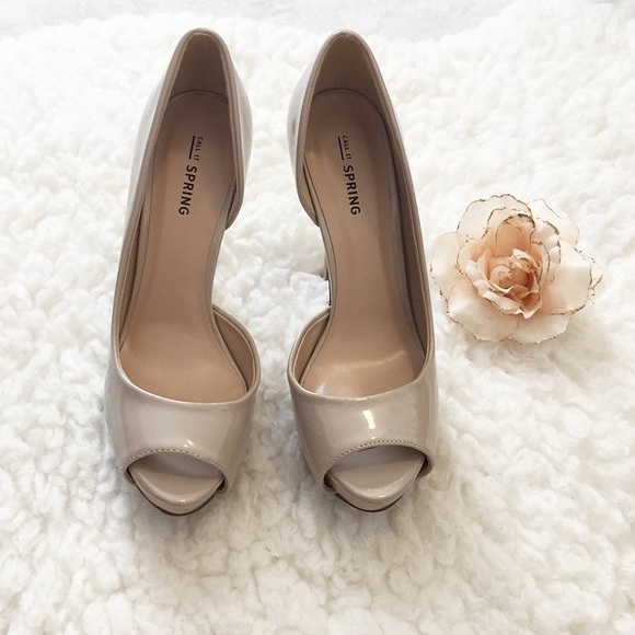 Brand New Classic Nude Open Toe High Heel - Picture 2 of 8