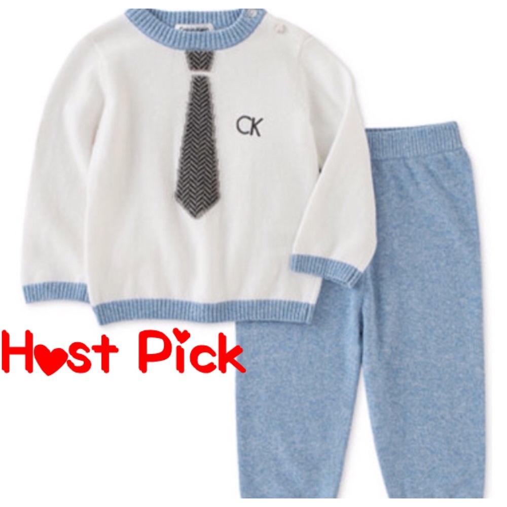 🔥SALE🔥Calvin Klein 2-Pc. Tie Sweater & Pants Set