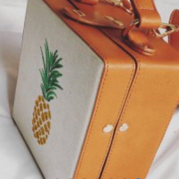 🎉HP 6/4🎉🍍Pineapple Embroidered box Bag🍍 - Picture 4 of 6