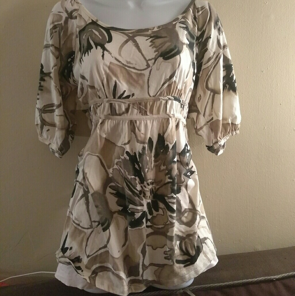F3- Sonoma 1/2 Sleeve Abstract Floral Print Blouse