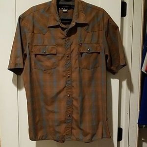 Quicksilver men's western style short sleeve shirt