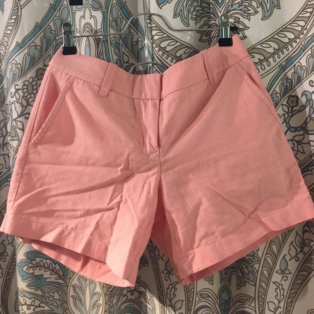 J Crew Pink Chino Shorts 0