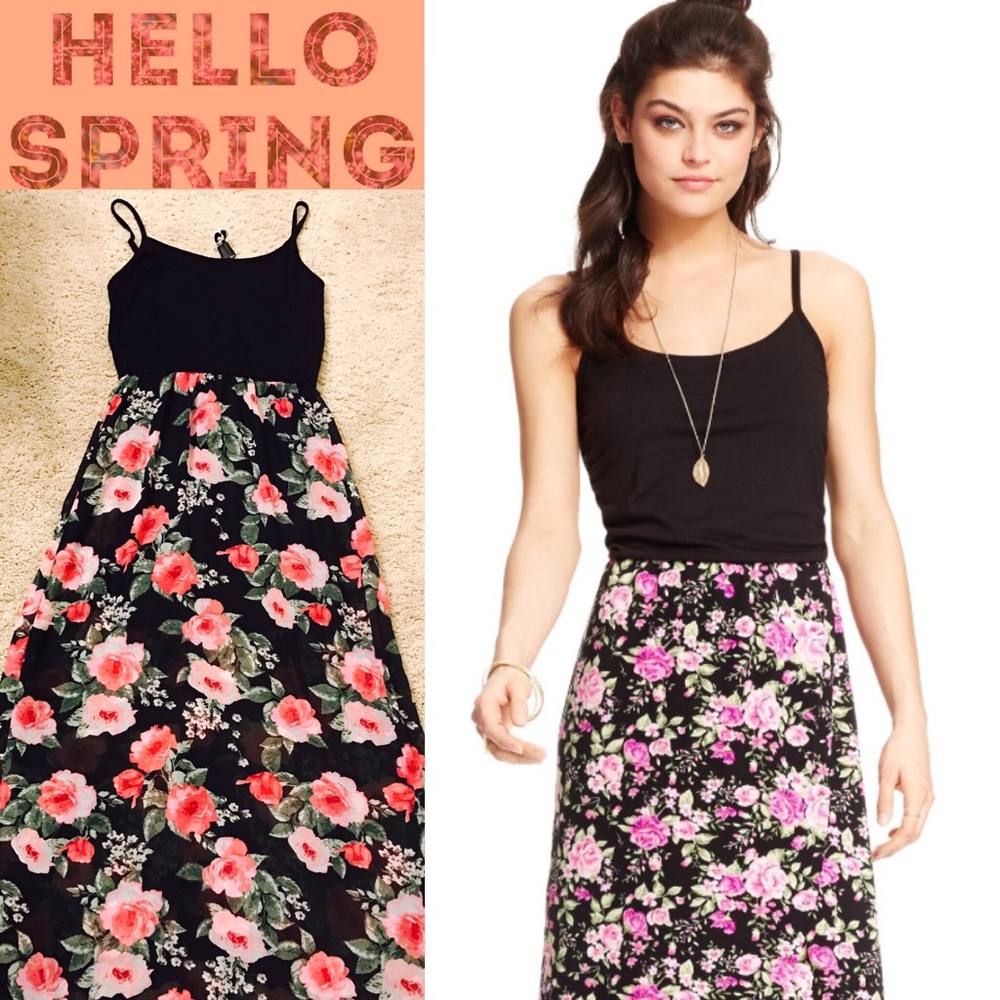 NWT ultra flirt floral print maxi