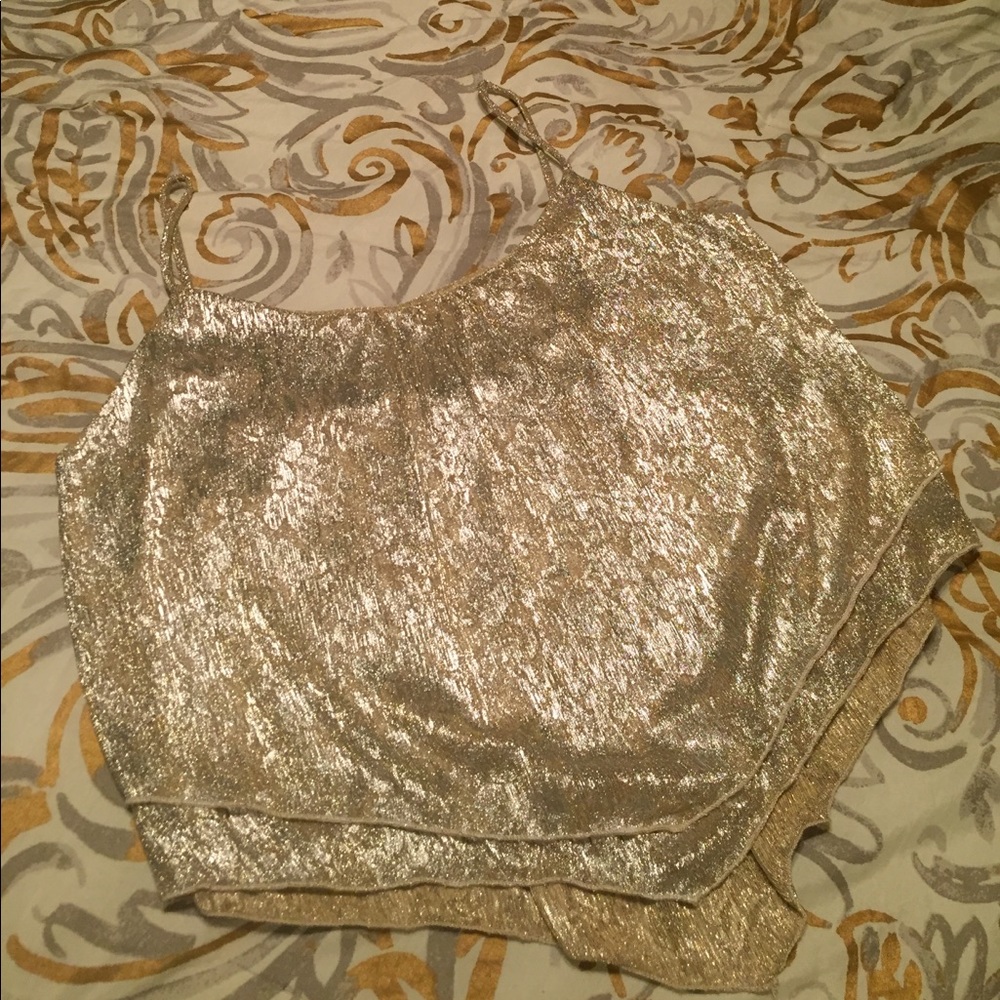 Metallic Silver Top