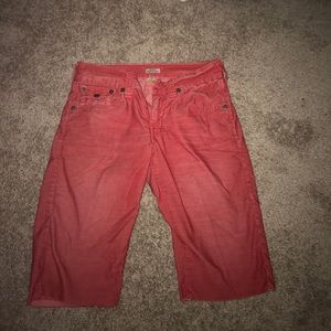 Tru Religion shorts, Ricky relaxed straight jeans.