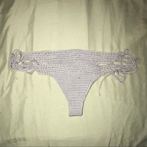 Crochet gray bikini set