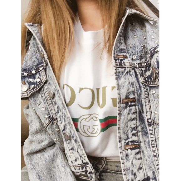 Urban Outfitters studs washed denim jean jacket - Picture 4 of 5