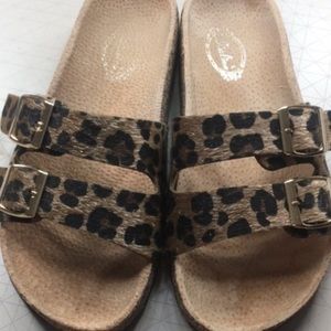 Cheetah print sandals