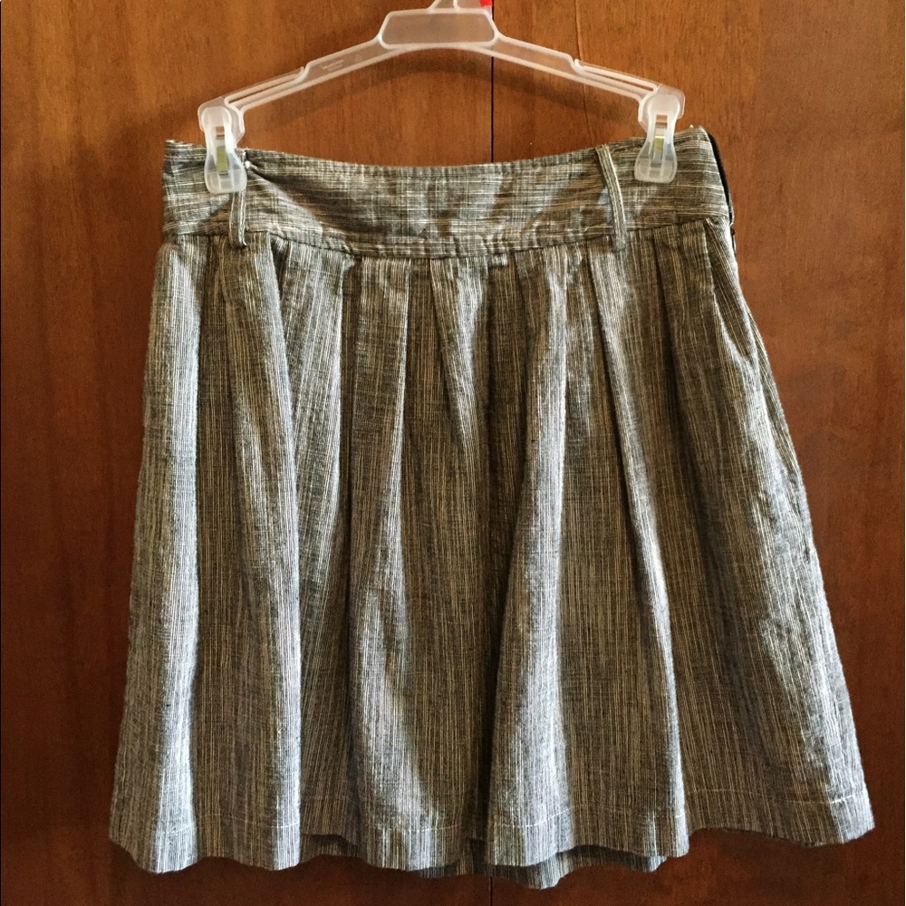 Gray striped skirt
