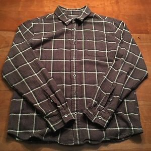 Prana Long Sleeve Checkered Button Flannel Shirt