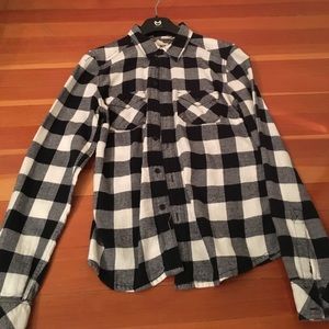 Black and white plaid shirt