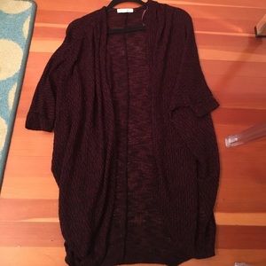 Long maroon sweater